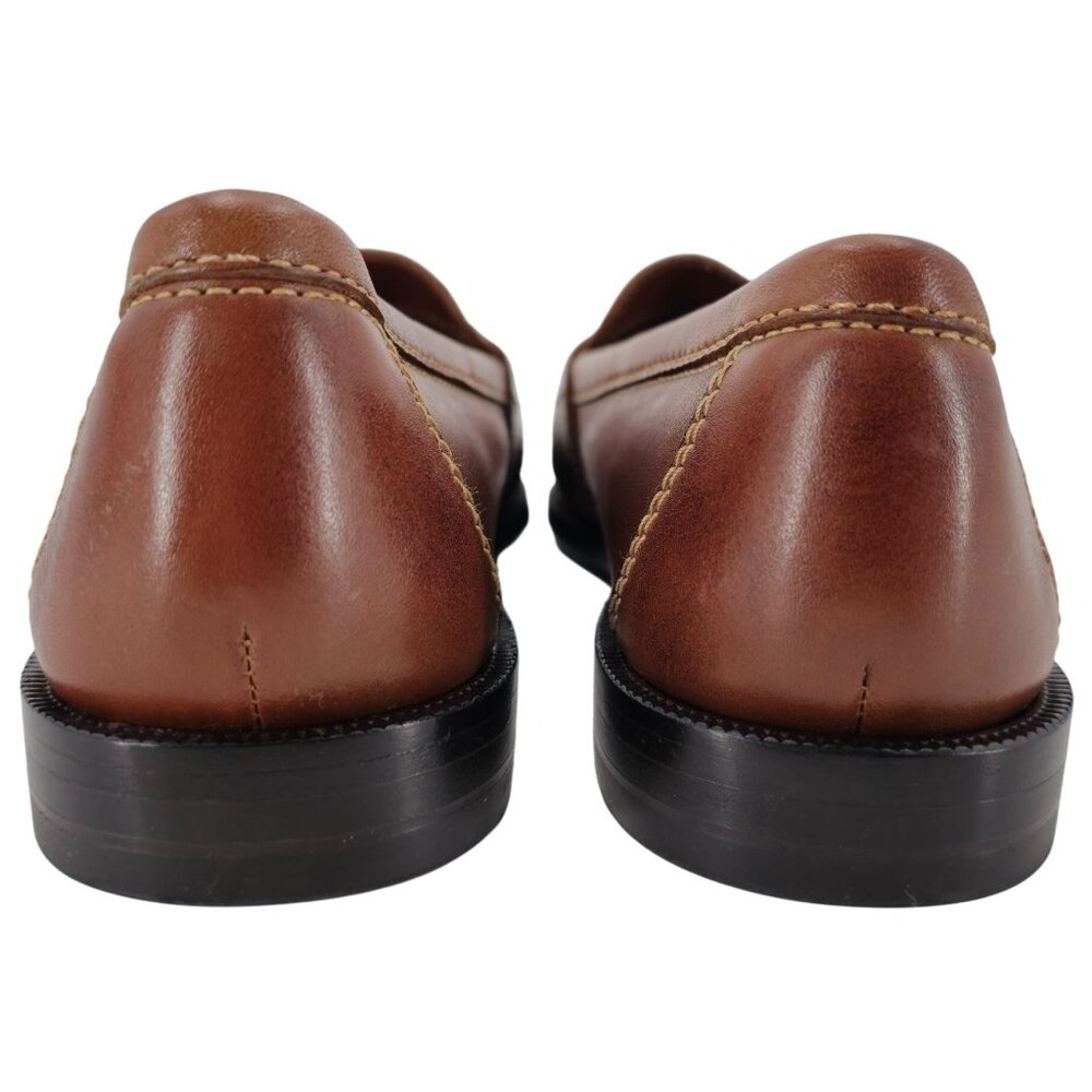 Cole Haan Douglas Mens 10.5 Saddle Tan Leather Dress Shoes Classic Penny Loafers - Picture 8 of 15